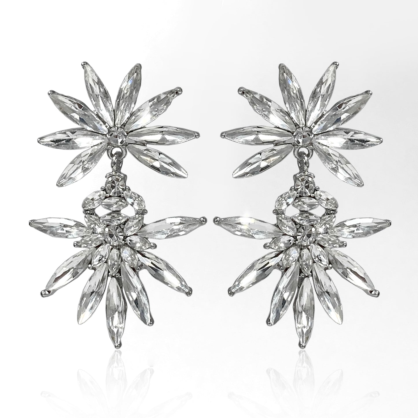 Aretes Star Glam Plateado