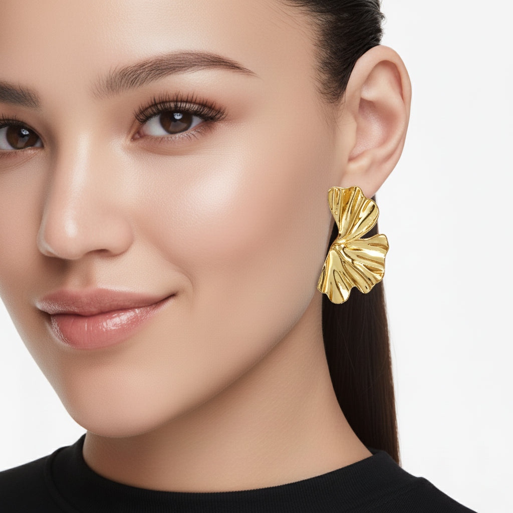 Aretes Big Botanical Dorado