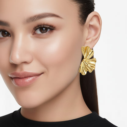 Aretes Big Botanical Dorado