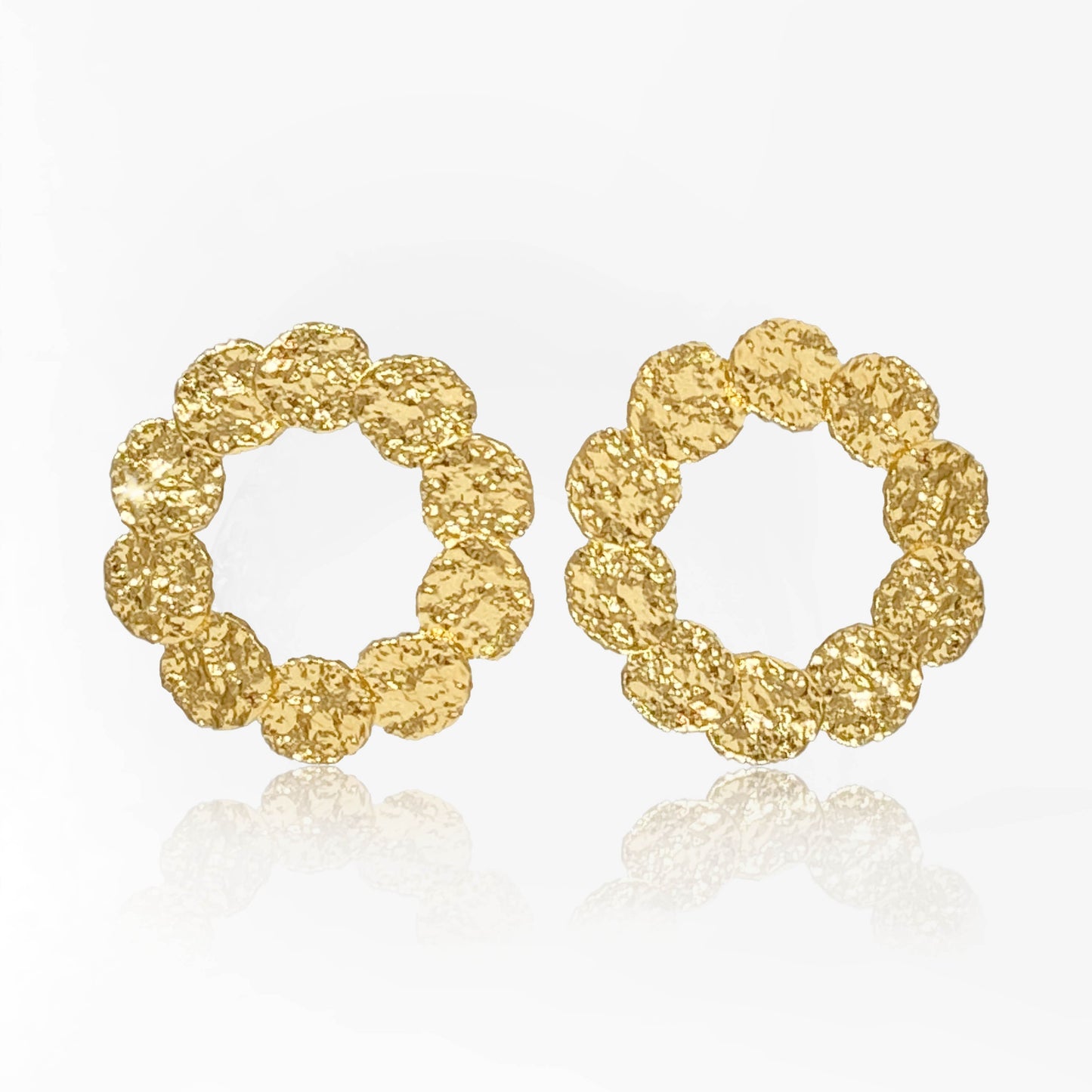 Aretes Círculos Repujados