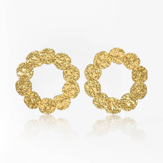Aretes Círculos Repujados
