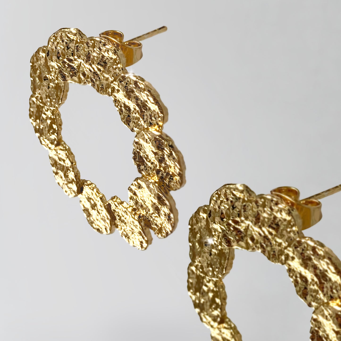 Aretes Círculos Repujados