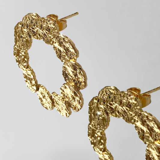 Aretes Círculos Repujados